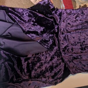 Elegant Purple Velvet Mini Dress